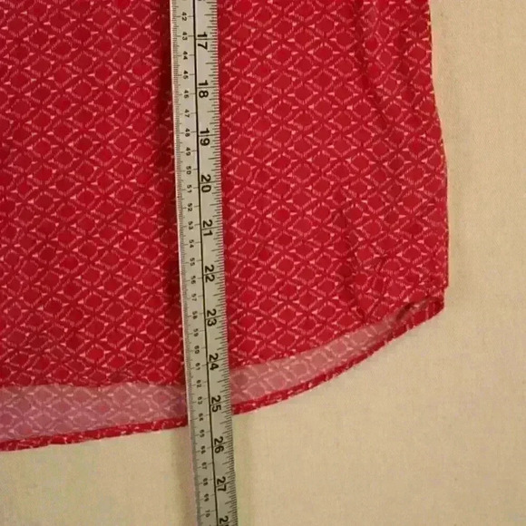 🔵 2/$15 ~ DALIA ladies blouse XL pink with white - Picture 7 of 10